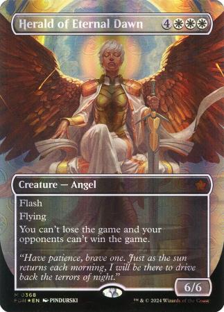 Herald of Eternal Dawn (Borderless) (Mana Foil) - 0368 - Foil