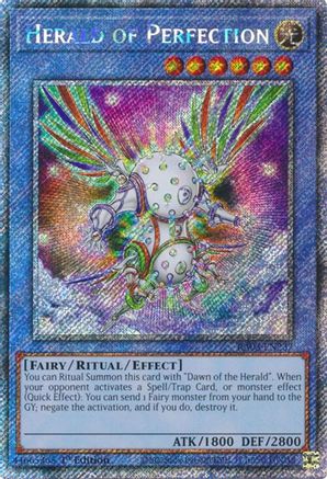 Herald of Perfection (Platinum Secret Rare) (RA03-EN237) - Quarter Century Bonanza Platinum Secret Rare 1st Edition