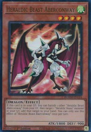 Heraldic Beast Aberconway (BLMM-EN114) - Battles of Legend: Monster Mayhem Ultra Rare 1st Edition