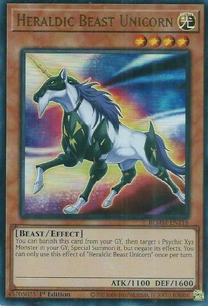 Heraldic Beast Unicorn (BLMM-EN116) - Battles of Legend: Monster Mayhem Ultra Rare 1st Edition