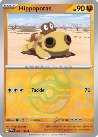 Hippopotas - 052/131 - Common Master Ball Reverse Holo