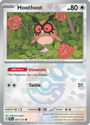 Hoothoot - 077/131 - Common Master Ball Reverse Holo