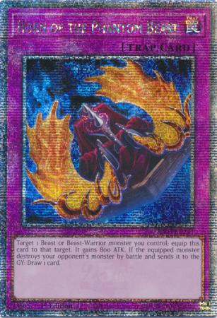 Horn of the Phantom Beast (Quarter Century Secret Rare) (RA03-EN241) - Quarter Century Bonanza Quarter Century Secret Rare 1st Edition