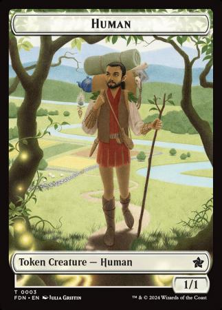 Human // Knight Double-Sided Token - 3 // 4