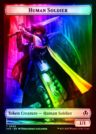 Human Soldier (0003) // Clue Double-Sided Token - 3 // 22 - Foil
