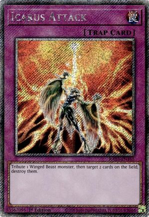 Icarus Attack (Platinum Secret Rare) (RA03-EN165) - Quarter Century Bonanza Platinum Secret Rare 1st Edition