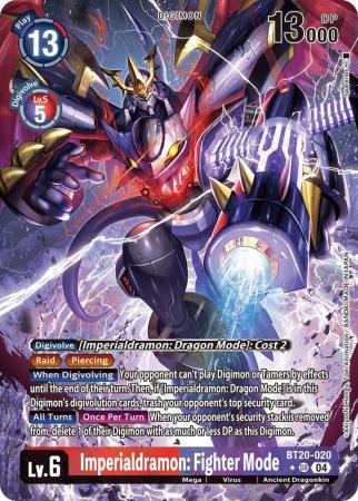 Imperialdramon: Fighter Mode (Alternate Art) - BT20-020 SR - Super Rare