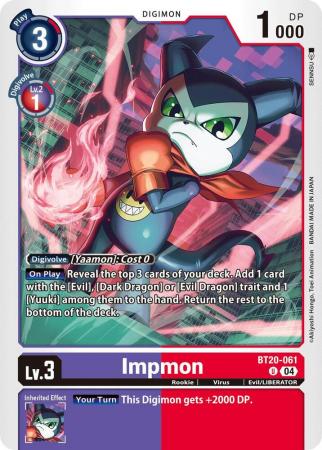 Impmon - BT20-061 - BT20-061 U - Uncommon