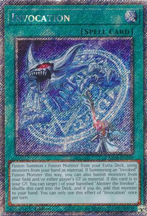 Invocation (Platinum Secret Rare) (RA04-EN281) - Quarter Century Stampede Platinum Secret Rare 1st Edition