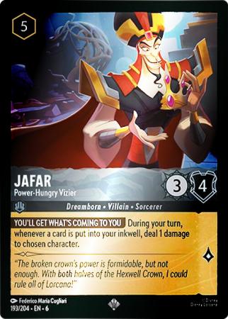 Jafar - Power-Hungry Vizier - 193/204 - Super Rare Cold Foil