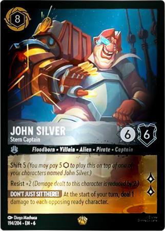 John Silver - Stern Captain - 194/204 - Legendary Cold Foil