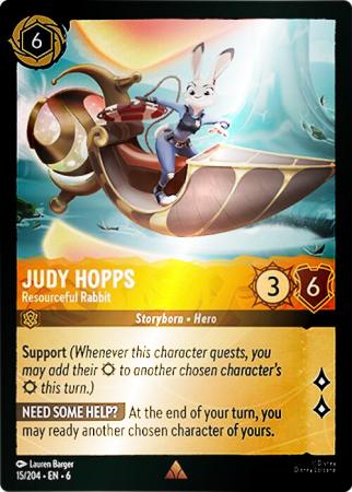 Judy Hopps - Resourceful Rabbit - 15/204 - Rare Cold Foil