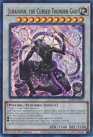 Juraishin, the Cursed Thunder God (ALIN-EN043) - Alliance Insight Ultra Rare 1st Edition