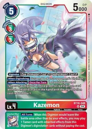 Kazemon - BT18-048 SR - Super Rare