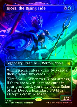 Kiora, the Rising Tide (Borderless) - 0309 - Foil