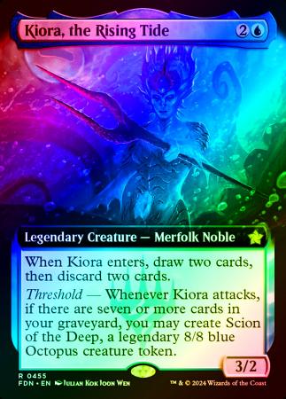 Kiora, the Rising Tide (Extended Art) - 0455 - Foil