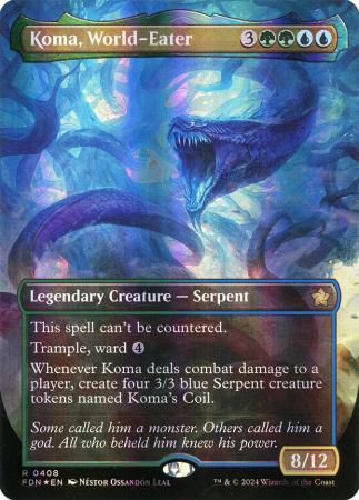 Koma, World-Eater (Borderless) (Mana Foil) - 0408 - Foil