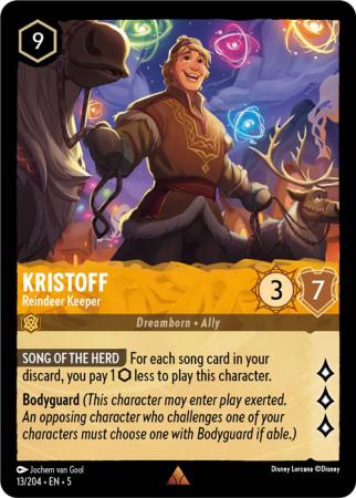 Kristoff - Reindeer Keeper - 013/204 - Rare Cold Foil