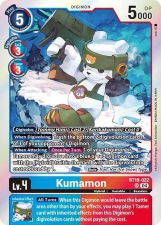 Kumamon - BT18-022 SR - Super Rare