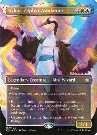 Kykar, Zephyr Awakener (Borderless) (Mana Foil) - 0409 - Foil
