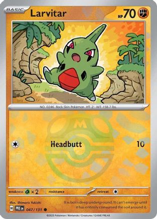 Larvitar - 047/131 - Common Master Ball Reverse Holo
