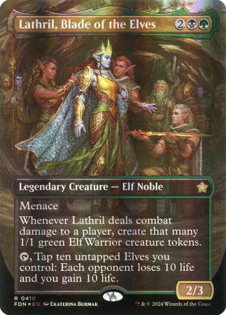 Lathril, Blade of the Elves (Borderless) (Mana Foil) - 0410 - Foil