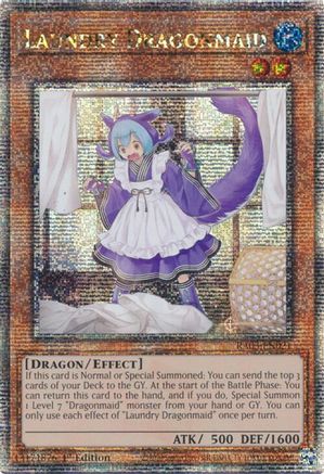 Laundry Dragonmaid (Quarter Century Secret Rare) (RA03-EN021) - Quarter Century Bonanza Quarter Century Secret Rare 1st Edition