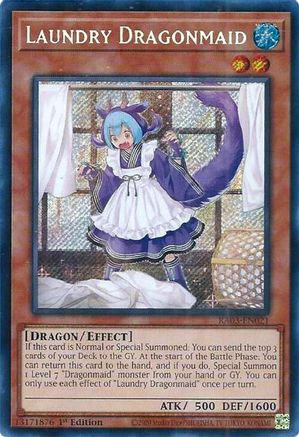 Laundry Dragonmaid (Secret Rare) (RA03-EN021) - Quarter Century Bonanza Secret Rare 1st Edition