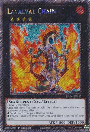 Lavalval Chain (Platinum Secret Rare) (RA04-EN162) - Quarter Century Stampede Platinum Secret Rare 1st Edition