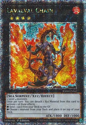 Lavalval Chain (Quarter Century Secret Rare) (RA04-EN162) - Quarter Century Stampede Quarter Century Secret Rare 1st Edition