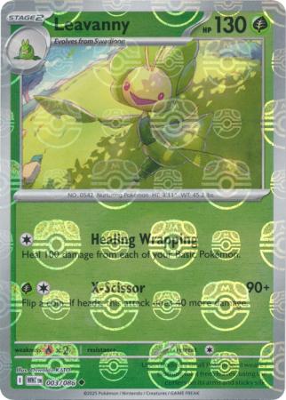 Leavanny (Master Ball Pattern) - 003/086 - Uncommon Reverse Holo