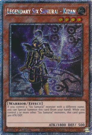 Legendary Six Samurai - Kizan (Platinum Secret Rare) (RA03-EN249) - Quarter Century Bonanza Platinum Secret Rare 1st Edition