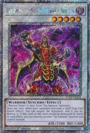 Legendary Six Samurai - Shi En (Platinum Secret Rare) (RA03-EN250) - Quarter Century Bonanza Platinum Secret Rare 1st Edition
