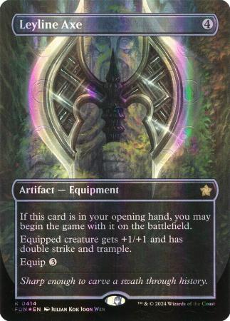 Leyline Axe (Borderless) (Mana Foil) - 0414 - Foil