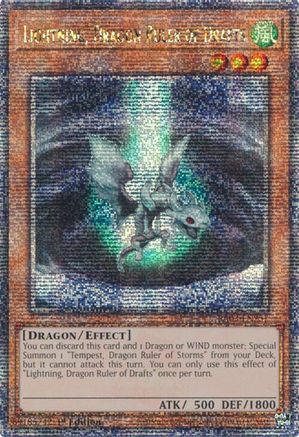 Lightning, Dragon Ruler of Drafts (Quarter Century Secret Rare) (RA03-EN257) - Quarter Century Bonanza Quarter Century Secret Rare 1st Edition