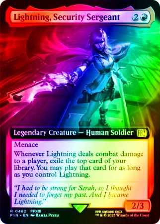Lightning, Security Sergeant (Extended Art) - 0462 - Foil