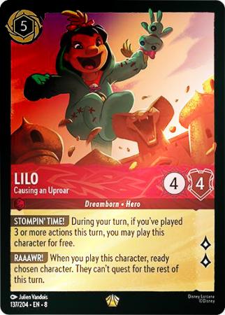 Lilo - Causing an Uproar - 137/204 - Legendary Cold Foil