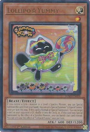 LollipoYummy (JUSH-EN018) - Justice Hunters Ultra Rare 1st Edition