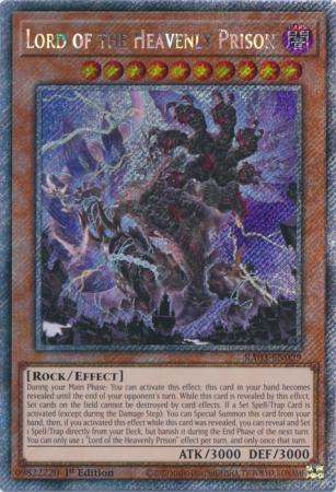 Lord of the Heavenly Prison (Platinum Secret Rare) (RA03-EN029) - Quarter Century Bonanza Platinum Secret Rare 1st Edition