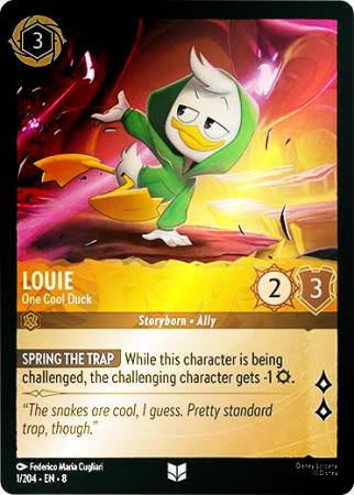 Louie - One Cool Duck - 001/204 - Uncommon Cold Foil