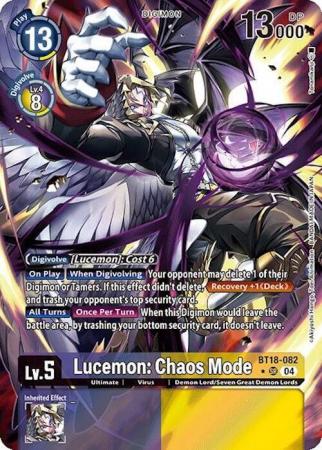 Lucemon: Chaos Mode (Alternate Art) - BT18-082 SR - Super Rare