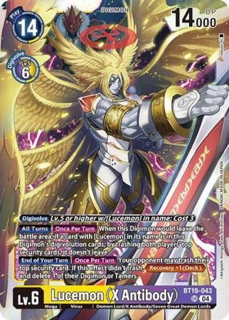 Lucemon (X Antibody) - BT19-043 SR - Super Rare