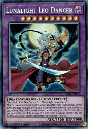Lunalight Leo Dancer (PCR) (RA04-EN053) - Quarter Century Stampede Collector's Rare 1st Edition
