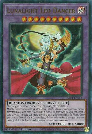 Lunalight Leo Dancer (UR) (RA04-EN053) - Quarter Century Stampede Ultra Rare 1st Edition
