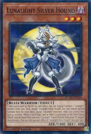 Lunalight Silver Hound (DUAD-EN006) - Duelist's Advance Common / Short Print 1st Edition