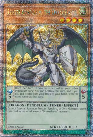 Luster Pendulum, the Dracoslayer (Quarter Century Secret Rare) (RA04-EN252) - Quarter Century Stampede Quarter Century Secret Rare 1st Edition