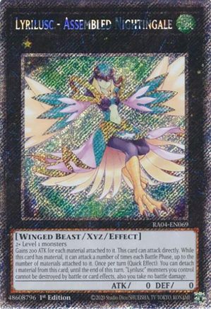 Lyrilusc - Assembled Nightingale (Platinum Secret Rare) (RA04-EN069) - Quarter Century Stampede Platinum Secret Rare 1st Edition