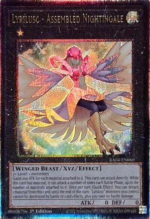 Lyrilusc - Assembled Nightingale (PUR) (RA04-EN069) - Quarter Century Stampede Prismatic Ultimate Rare 1st Edition