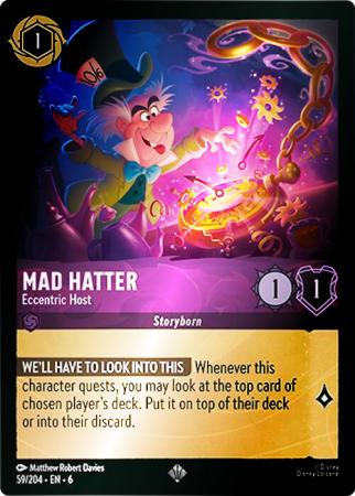 Mad Hatter - Eccentric Host - 59/204 - Super Rare Cold Foil