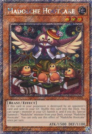 Madolche Hootcake (Platinum Secret Rare) (RA04-EN206) - Quarter Century Stampede Platinum Secret Rare 1st Edition